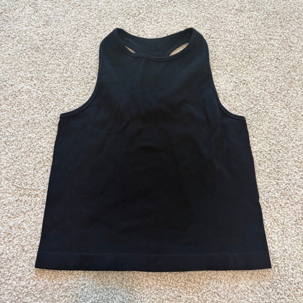 Intimately Free People Black Seamless Racerback Tank M/L Stretch High Neck